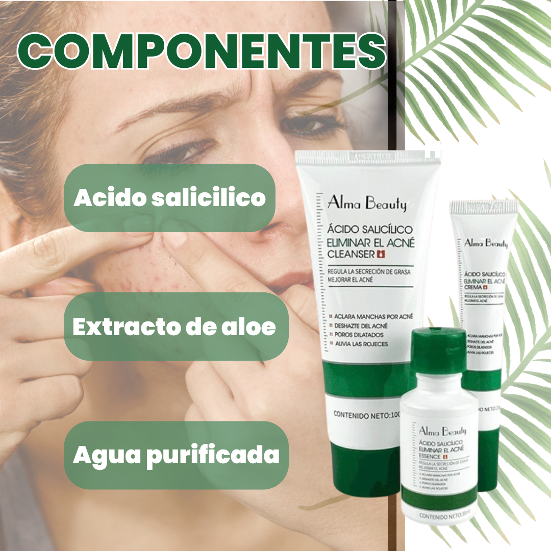 KIT ANTI- ACNE | LIMPIADOR, TONICO Y CREMA HIDRATANTE