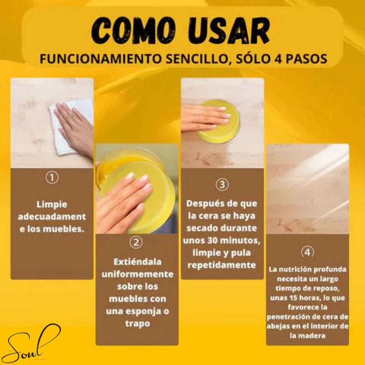 CERA PARA MUEBLES BEEMAX