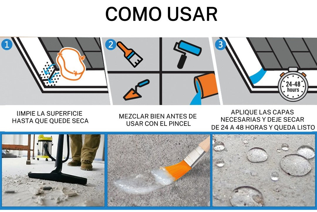 IMPERMEABILIZANTE - NO MAS GOTERAS Y HUMEDAD