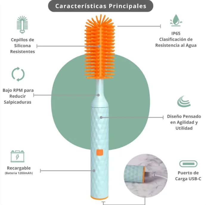 CEPILLO PARA BIBERÓN ELECTRICO | PRODUCTO IMPORTADO