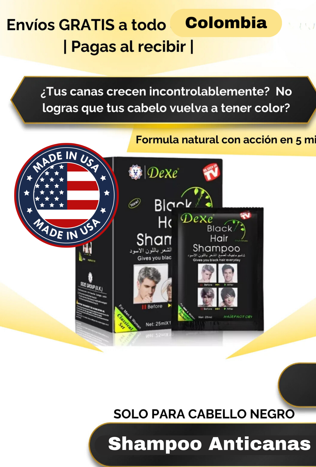 Shampoo ByeCanas® X10 | Cabello natural
